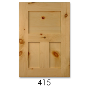415 Shown in Knotty White Pine