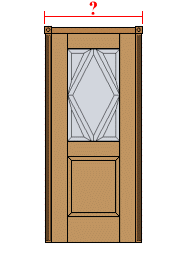 Measure Width of door to outside of case molding